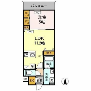 ダイワシティー大須【1102号室】の間取り
