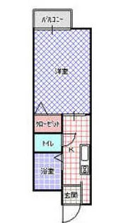 サウス柿木【210号室】の間取り