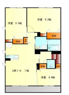 3LDKの間取り画像