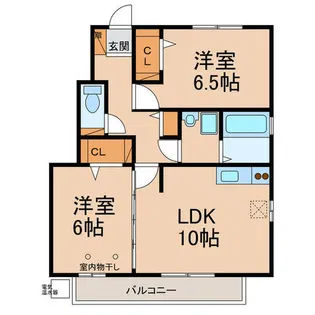 クローバーハウス【1階】の間取り