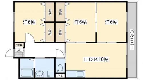 リシェス有田【303号室】の間取り