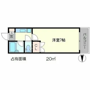 1Kの間取り画像