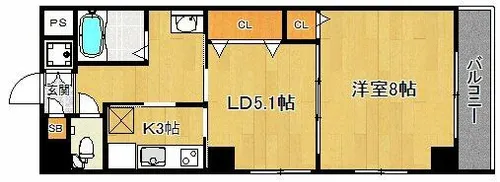 パークウォーク京都東山【1階】の間取り