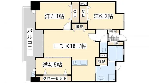 LEGEND111【611号室】の間取り