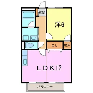 サープラス雨池Ⅰ【201号室】の間取り