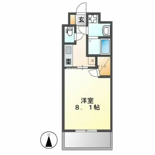S-RESIDENCE上飯田West【503号室】の間取り