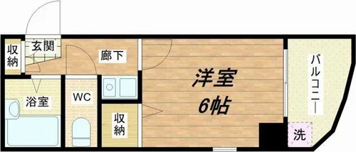 大国町青山ビル【6階】の間取り