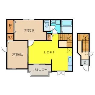 グリーンハウス赤坂【2階】の間取り