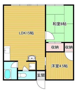 グランデール鳴水【B-102号室】の間取り