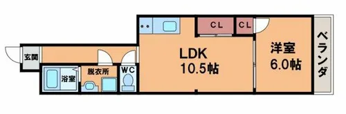 メゾン南桃園【4階】の間取り