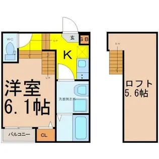 VILLETTA SASASHIMA【1階】の間取り