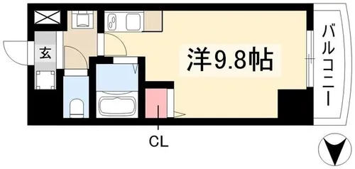サン・アペックス名駅【10階】の間取り