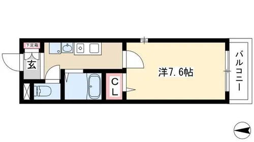 シャノワール【101号室】の間取り