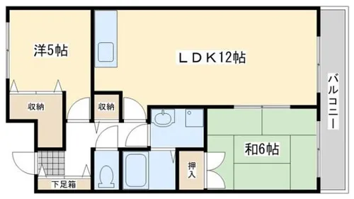 ブルーム三ヶ森【102号室】の間取り