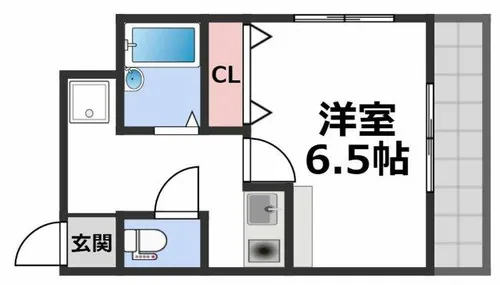ピュアサクラ松屋町【3階】の間取り