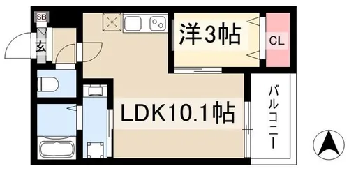 GRANDBLUE nagasukaⅢ【1階】の間取り