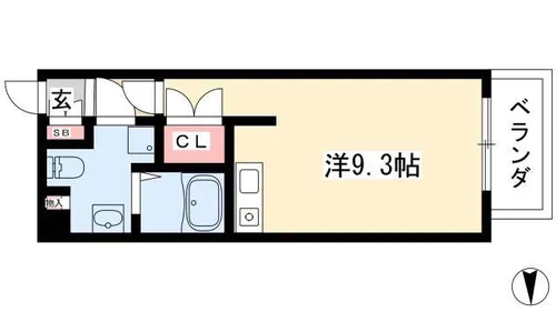 YS上前津【703号室】の間取り