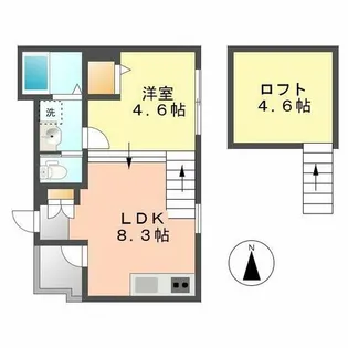 サンシエ浄心【102号室】の間取り