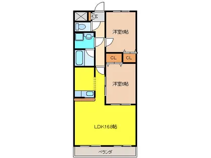 セントレア余野【1階】の間取り
