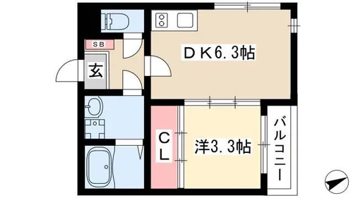 ラヴィエルジュ【3階】の間取り