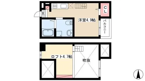 HousingComplexT2【103号室】の間取り