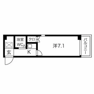 キャピタル上前津【4F号室】の間取り