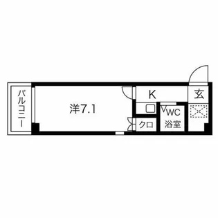 キャピタル上前津【2A号室】の間取り