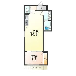 F+style浜寺石津町西3号館【2階】の間取り