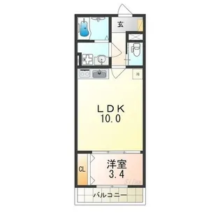 F+style浜寺石津町西3号館【2階】の間取り