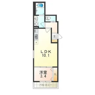 F+style浜寺石津町西3号館【2階】の間取り