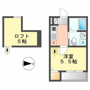 アソシエⅢ【203号室】の間取り