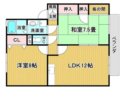 プランドールドミール【202号室】の間取り