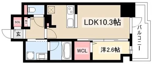 TENAS今池【5階】の間取り