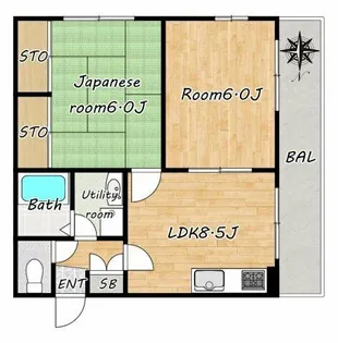 メゾンコトブキ新森【3階】の間取り