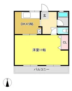 コーポ近藤A【103号室】の間取り