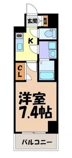 エスリード栄ラ・ヴィ【12階】の間取り