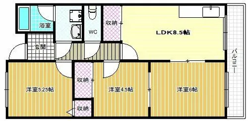 エムテック藤井寺【2階】の間取り