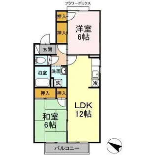 リオ・グランデ芳賀A【2階】の間取り