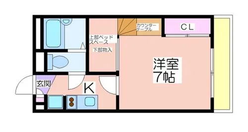 レオパレスヤマハ【2階】の間取り