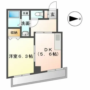 パルコート伊勢山【4階】の間取り