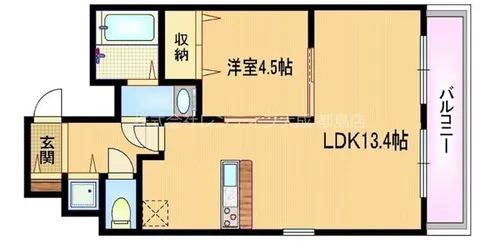 ラプレミア都島Ⅱ【4階】の間取り