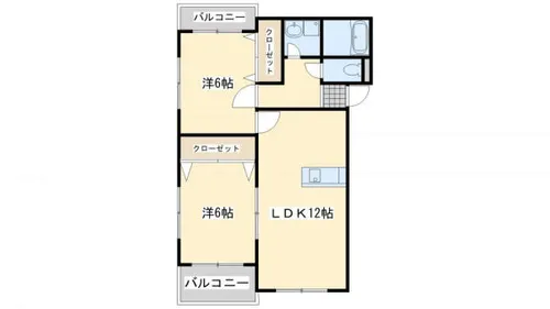 プレステージ加奈陀【302号室】の間取り