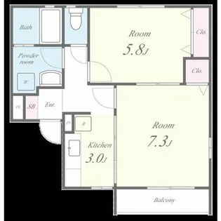 リーフレジデンス【W201号室】の間取り