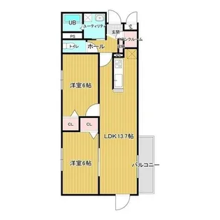 Premier Second【405号室】の間取り