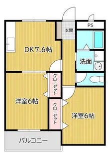プレステージ陣原【203号室】の間取り