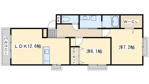 ルネス本城学研台 Ⅱ【230号室】の間取り