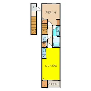 愛知県江南市高屋町後山【アパート】の間取り