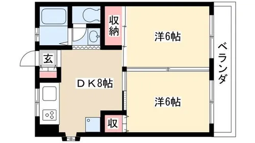 日和マンション【203号室】の間取り