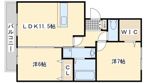カーサフェリーチェ【201号室】の間取り