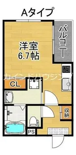 1Kの間取り画像